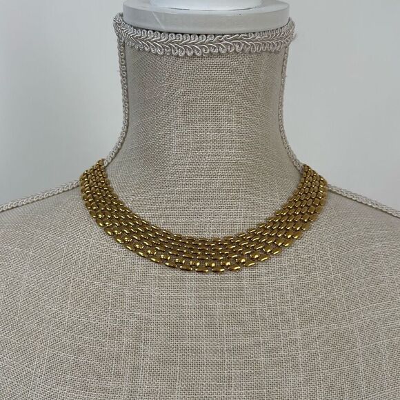 Vintage 1980’s Napier Panther Link Gold Toned Necklace - Picture 1 of 9
